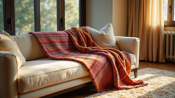 Enhance your space with a stylish sofa throw blanket